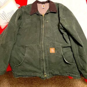 Large Tall Green Carhartt Insulated Coat